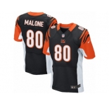 Men's Nike Cincinnati Bengals #80 Josh Malone Elite Black Team Color NFL Jersey