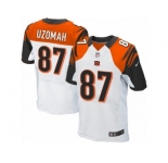 Men's Nike Cincinnati Bengals #87 C.J. Uzomah Elite White NFL Jersey