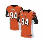 Men's Nike Cincinnati Bengals #94 Domata Peko Elite Orange Alternate C Patch NFL Jersey