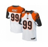 Men's Nike Cincinnati Bengals #99 Margus Hunt Elite White NFL Jersey