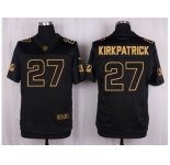 Nike Cincinnati Bengals #27 Dre Kirkpatrick Black Pro Line Gold Collection Jersey[Elite]