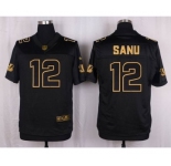 nike nfl jerseys cincinnati bengals #12 sanu black gold collection[Elite]