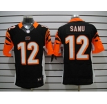 nike nfl jerseys cincinnati bengals #12 sanu black[Elite]
