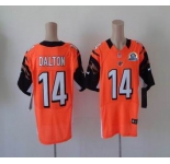nike nfl jerseys cincinnati bengals #14 dalton orange[Elite 50th Patch]