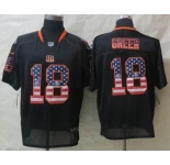 nike nfl jerseys cincinnati bengals #18 green black[Elite USA flag fashion]