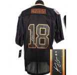 nike nfl jerseys cincinnati bengals #18 green black[Elite lights out signature]
