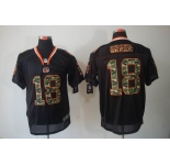 nike nfl jerseys cincinnati bengals #18 green black[camo fashion Elite]