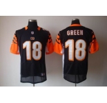 nike nfl jerseys cincinnati bengals #18 green black[elite]