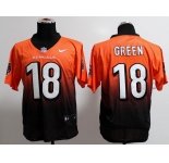nike nfl jerseys cincinnati bengals #18 green orange-black[Elite drift fashion][second version]