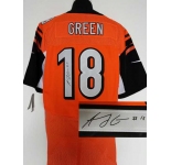 nike nfl jerseys cincinnati bengals #18 green orange[Elite signature]