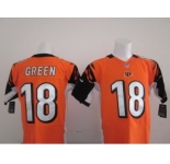 nike nfl jerseys cincinnati bengals #18 green orange[elite]