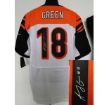 nike nfl jerseys cincinnati bengals #18 green white[Elite signature]