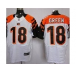 nike nfl jerseys cincinnati bengals #18 green white[elite]