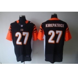 nike nfl jerseys cincinnati bengals #27 kirkpatrick black[elite]
