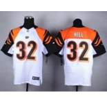 nike nfl jerseys cincinnati bengals #32 hill white[Elite][hill]