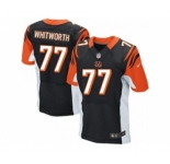 nike nfl jerseys cincinnati bengals #77 andrew whitworth black[Elite]