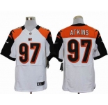 nike nfl jerseys cincinnati bengals #97 atkins white[Elite]