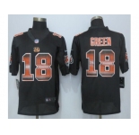 2015 new nike cincinnati bengals #18 green black strobe jerseys[limited]