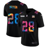 Cincinnati Bengals #28 Joe Mixon Men's Nike Multi-Color Black 2020 NFL Crucial Catch Vapor Untouchable Limited Jersey