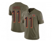Men Nike Cincinnati Bengals #11 Brandon LaFell Limited Olive 2017 Salute to Service NFL Jersey