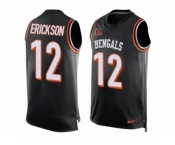 Men Nike Cincinnati Bengals #12 Alex Erickson Limited Black Player Name & Number Tank Top NFL Jersey