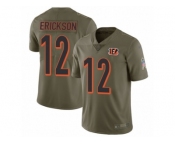 Men Nike Cincinnati Bengals #12 Alex Erickson Limited Olive 2017 Salute to Service NFL Jersey