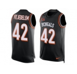 Men Nike Cincinnati Bengals #42 Clayton Fejedelem Limited Black Player Name & Number Tank Top NFL Jersey