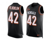 Men Nike Cincinnati Bengals #42 Clayton Fejedelem Limited Black Player Name & Number Tank Top NFL Jersey