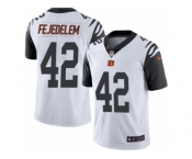 Men Nike Cincinnati Bengals #42 Clayton Fejedelem Limited White Rush Vapor Untouchable NFL Jersey