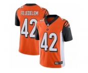 Men Nike Cincinnati Bengals #42 Clayton Fejedelem Orange Alternate Vapor Untouchable Limited Player NFL Jersey