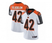 Men Nike Cincinnati Bengals #42 Clayton Fejedelem White Vapor Untouchable Limited Player NFL Jersey