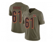 Men Nike Cincinnati Bengals #61 Russell Bodine Limited Olive 2017 Salute to Service NFL Jersey