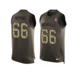 Men Nike Cincinnati Bengals #66 Trey Hopkins Limited Green Salute to Service Tank Top NFL Jersey