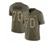Men Nike Cincinnati Bengals #70 Cedric Ogbuehi Limited Olive Camo 2017 Salute to Service NFL Jersey