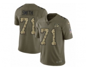 Men Nike Cincinnati Bengals #71 Andre Smith Limited Olive Camo 2017 Salute to Service NFL Jersey