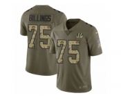 Men Nike Cincinnati Bengals #75 Andrew Billings Limited Olive Camo 2017 Salute to Service NFL Jersey
