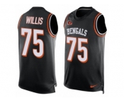 Men Nike Cincinnati Bengals #75 Jordan Willis Limited Black Player Name & Number Tank Top NFL Jersey
