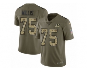 Men Nike Cincinnati Bengals #75 Jordan Willis Limited Olive Camo 2017 Salute to Service NFL Jersey