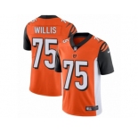 Men Nike Cincinnati Bengals #75 Jordan Willis Orange Alternate Vapor Untouchable Limited Player NFL Jersey