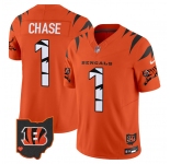 Men's Cincinnati Bengals #1 Ja'Marr Chase Orange F.U.S.E. Special Vapor Untouchable Limited Stitched Football Jersey