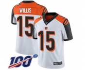 Men's Cincinnati Bengals #15 Damion Willis White Vapor Untouchable Limited Player 100th Season Football Jersey