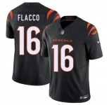Men's Cincinnati Bengals #16 Joe Flacco Black 2025 F.U.S.E. Vapor Untouchable Limited Football Stitched Jersey
