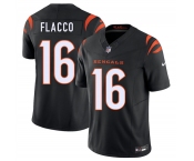 Men's Cincinnati Bengals #16 Joe Flacco Black 2025 F.U.S.E. Vapor Untouchable Limited Football Stitched Jersey
