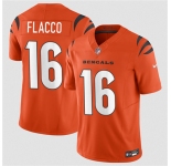 Men's Cincinnati Bengals #16 Joe Flacco Orange 2025 F.U.S.E. Vapor Untouchable Limited Football Stitched Jersey