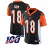 Men's Cincinnati Bengals #18 A.J. Green Black Team Color Vapor Untouchable Limited Player 100th Season Football Jersey