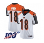 Men's Cincinnati Bengals #18 A.J. Green White Vapor Untouchable Limited Player 100th Season Football Jersey
