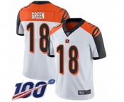 Men's Cincinnati Bengals #18 A.J. Green White Vapor Untouchable Limited Player 100th Season Football Jersey