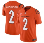 Men's Cincinnati Bengals #2 Evan McPherson Orange 2024 F.U.S.E With 1-star C Patch Vapor Untouchable Limited Football Stitched Jersey