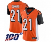 Men's Cincinnati Bengals #21 Darqueze Dennard Orange Alternate Vapor Untouchable Limited Player 100th Season Football Jersey