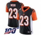 Men's Cincinnati Bengals #23 B.W. Webb Black Team Color Vapor Untouchable Limited Player 100th Season Football Jersey